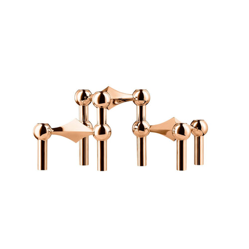 STOFF Nagel Candle Holder, Rose Gold, Set of 3