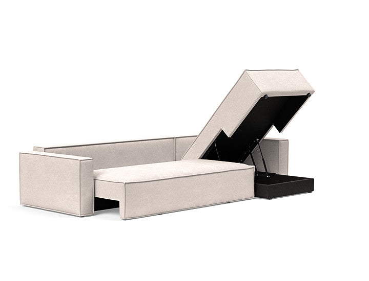 Newilla Sleeper Sofa With Lounger With Standard Arms