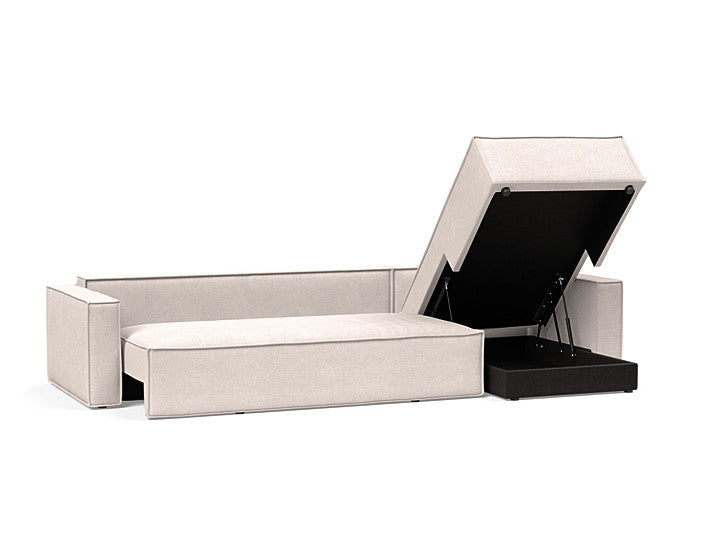 Newilla Sleeper Sofa With Lounger With Standard Arms