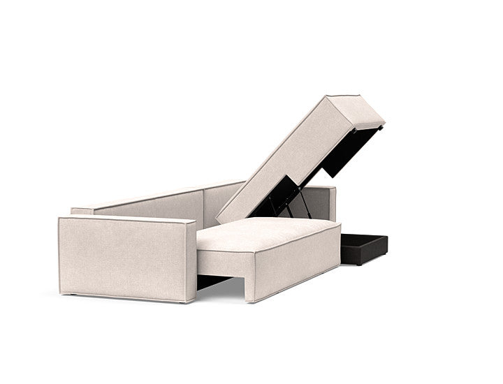 Newilla Sleeper Sofa With Lounger With Standard Arms