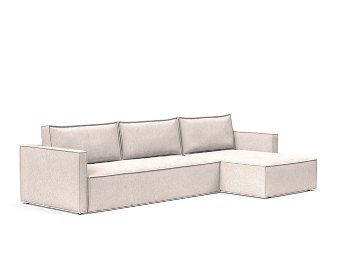 Newilla Sleeper Sofa With Lounger With Slim Arms