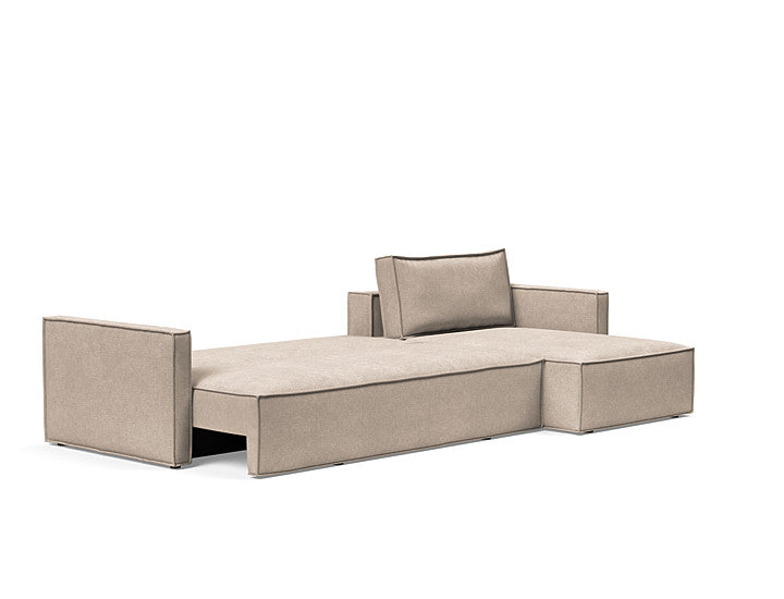 Newilla Sleeper Sofa With Lounger With Slim Arms