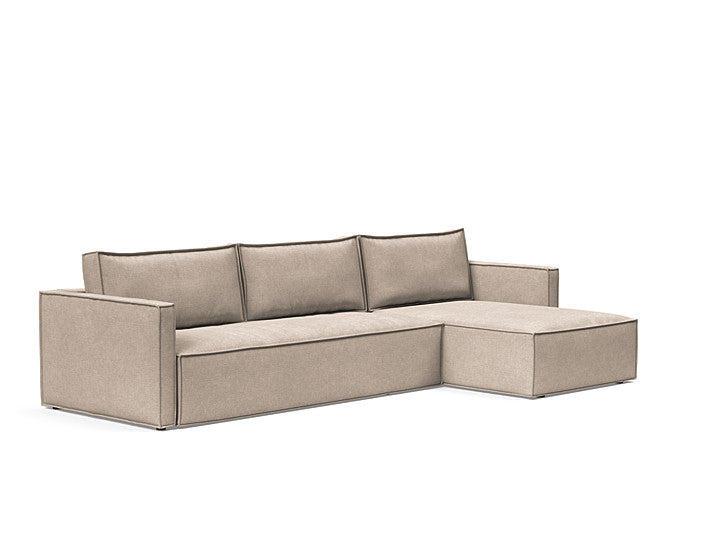 Newilla Sleeper Sofa With Lounger With Slim Arms