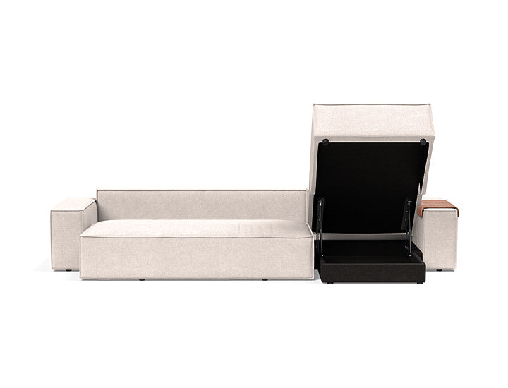 Newilla Sleeper Sofa With Lounger With Wide Arms