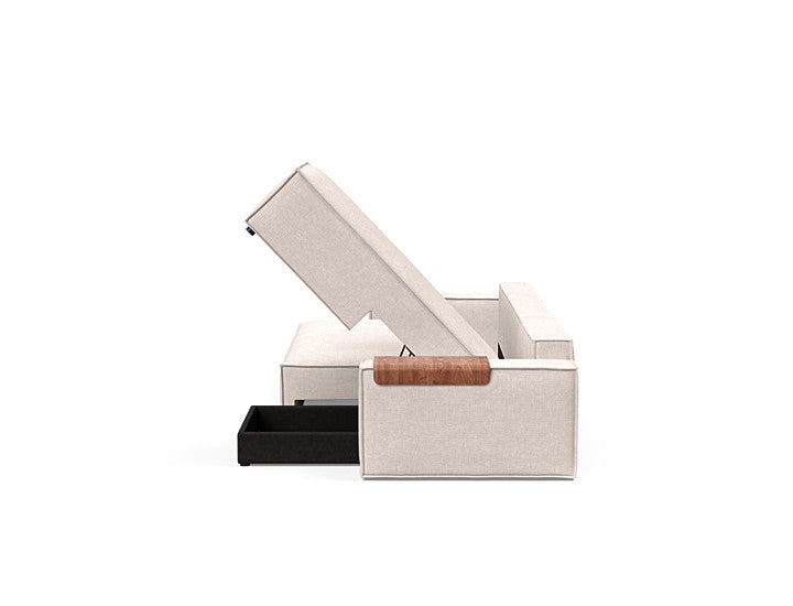 Newilla Sleeper Sofa With Lounger With Wide Arms