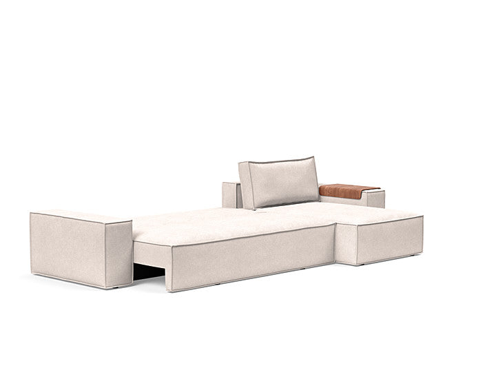 Newilla Sleeper Sofa With Lounger With Wide Arms