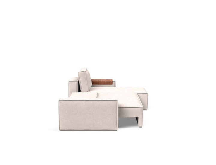 Newilla Sleeper Sofa With Lounger With Wide Arms