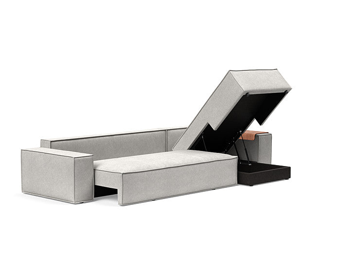 Newilla Sleeper Sofa With Lounger With Wide Arms