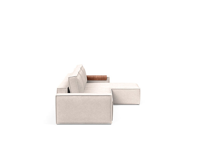 Newilla Sleeper Sofa With Lounger With Wide Arms