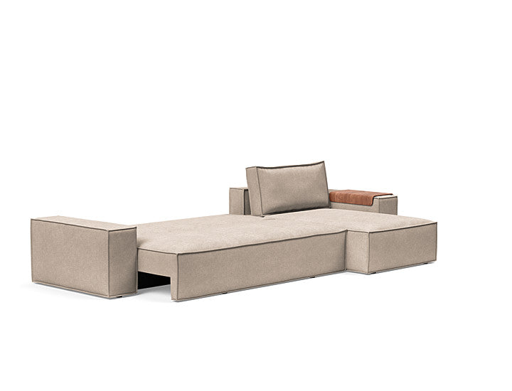 Newilla Sleeper Sofa With Lounger With Wide Arms