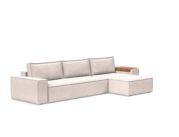 Newilla Sleeper Sofa With Lounger With Wide Arms