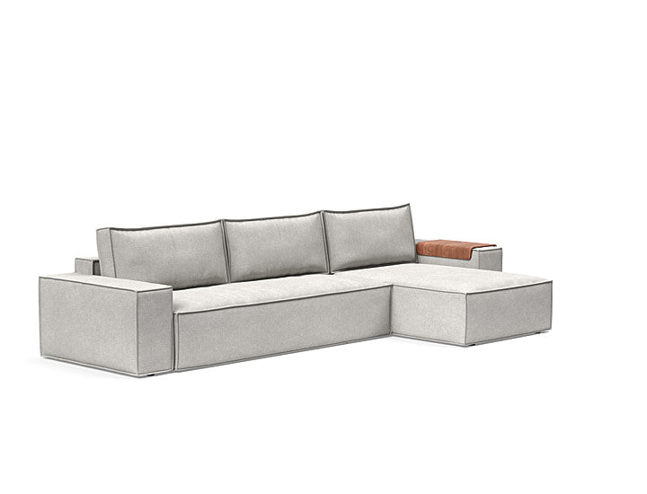 Newilla Sleeper Sofa With Lounger With Wide Arms