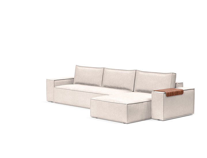 Newilla Sleeper Sofa With Lounger With Wide Arms