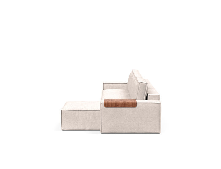 Newilla Sleeper Sofa With Lounger With Wide Arms