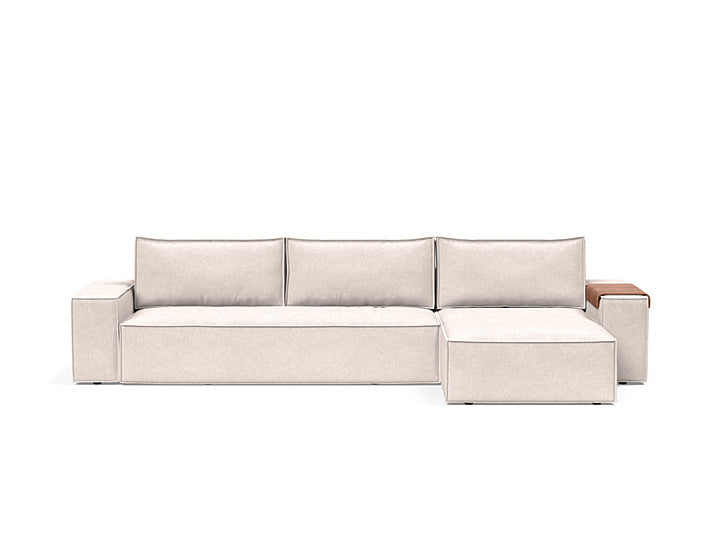 Newilla Sleeper Sofa With Lounger With Wide Arms