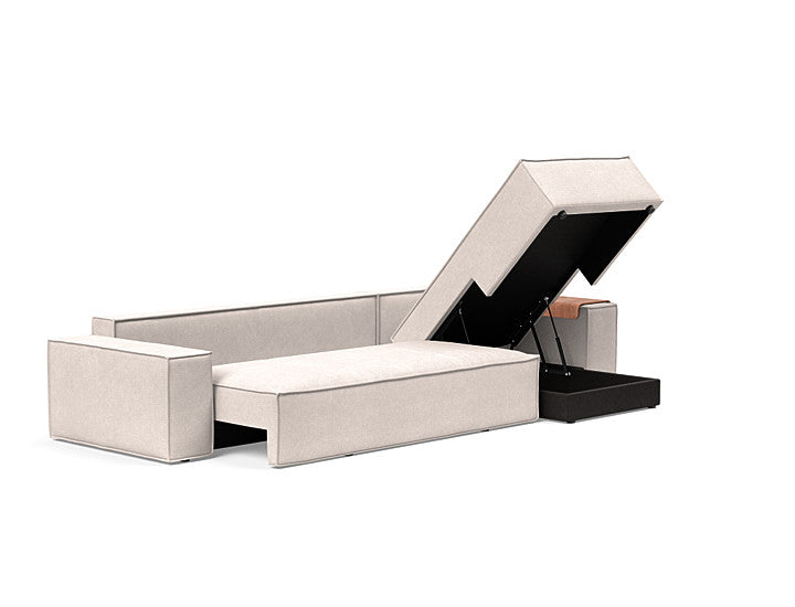 Newilla Sleeper Sofa With Lounger With Wide Arms