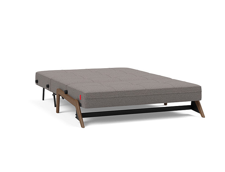 Cubed Sleeper Sofa With Dark Wood Legs - Full