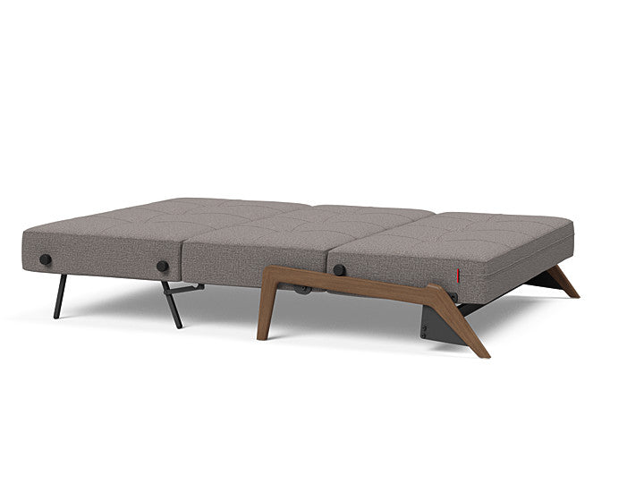 Cubed Sleeper Sofa With Dark Wood Legs - Full