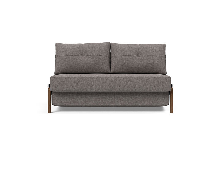 Cubed Sleeper Sofa With Dark Wood Legs - Full