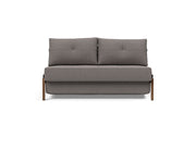Cubed Sleeper Sofa With Dark Wood Legs - Full