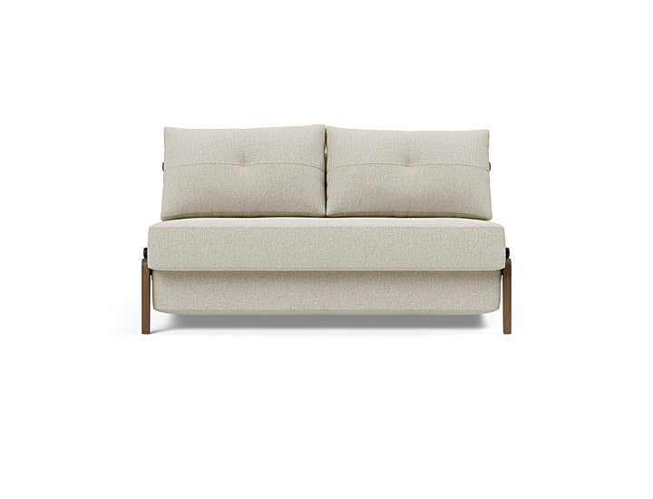 Cubed Sleeper Sofa With Dark Wood Legs - Full