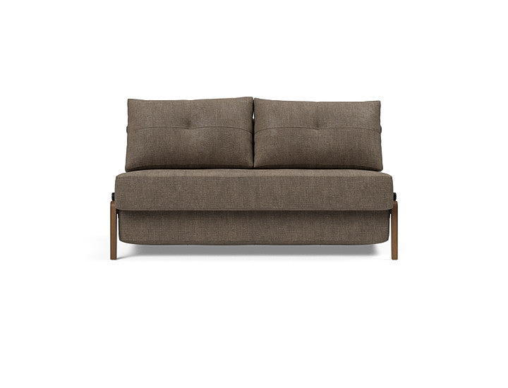 Cubed Sleeper Sofa With Dark Wood Legs - Full