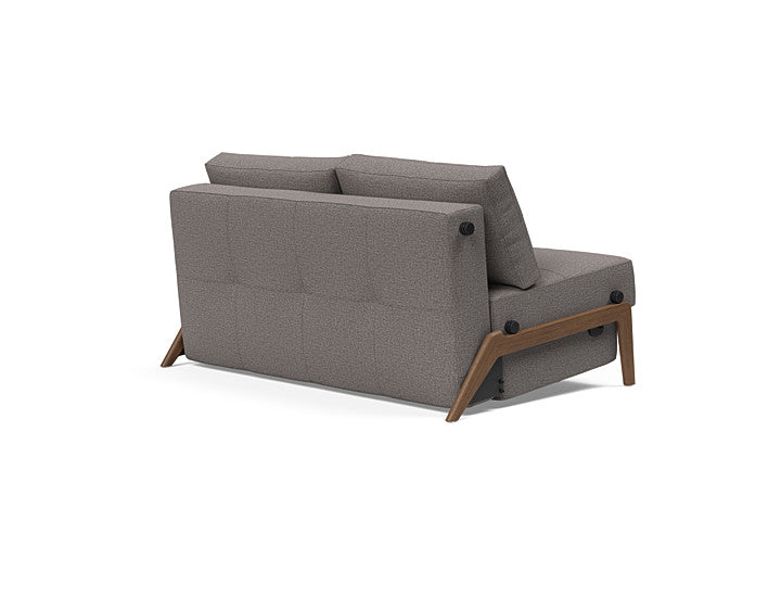 Cubed Sleeper Sofa With Dark Wood Legs - Full
