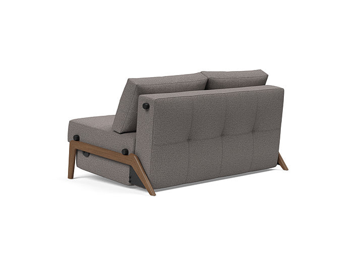 Cubed Sleeper Sofa With Dark Wood Legs - Full
