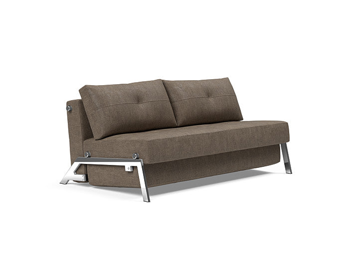 Cubed Sleeper Sofa With Chrome Legs - Queen