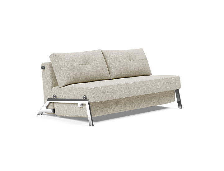 Cubed Sleeper Sofa With Chrome Legs - Queen