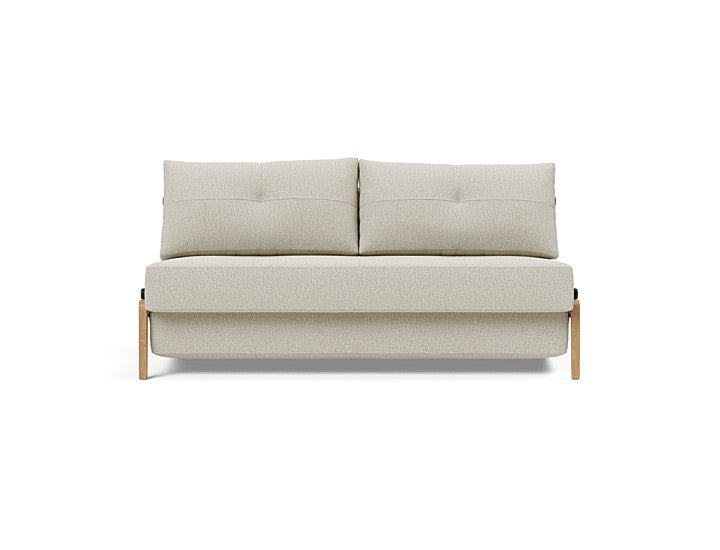 Cubed Sleeper Sofa With Lacquered Oak Legs - Queen