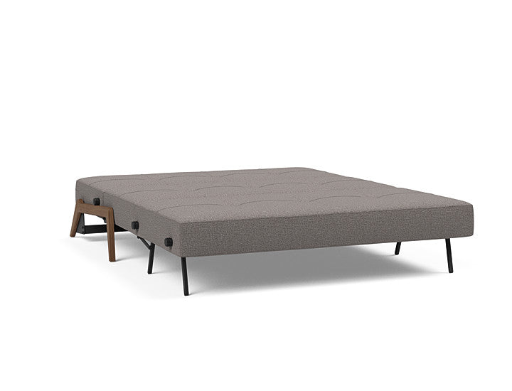 Cubed Sleeper Sofa With Dark Wood Legs - Queen