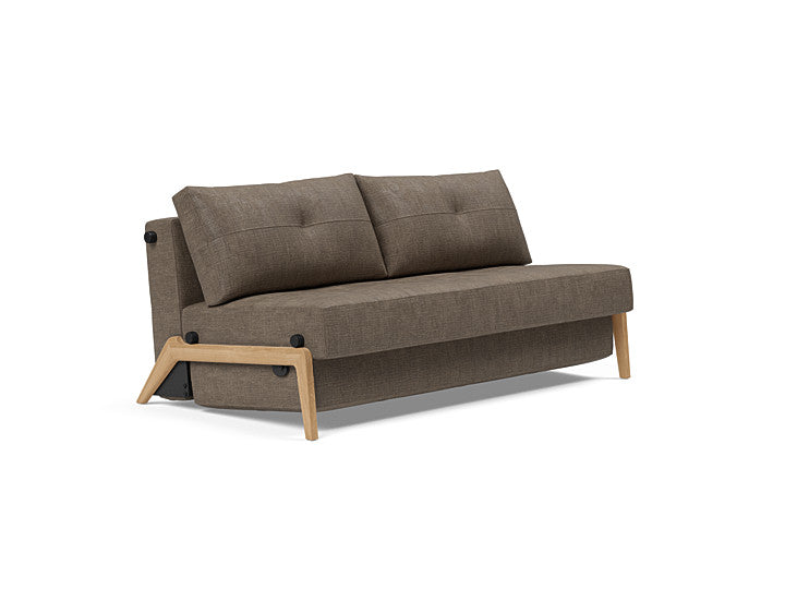 Cubed Sleeper Sofa With Lacquered Oak Legs - Queen