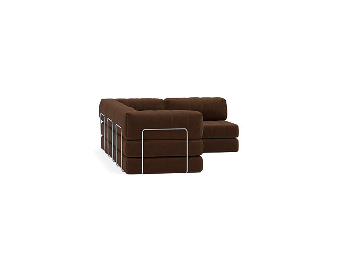 CozyPad Sleeper Sofa L-Shape With Arms