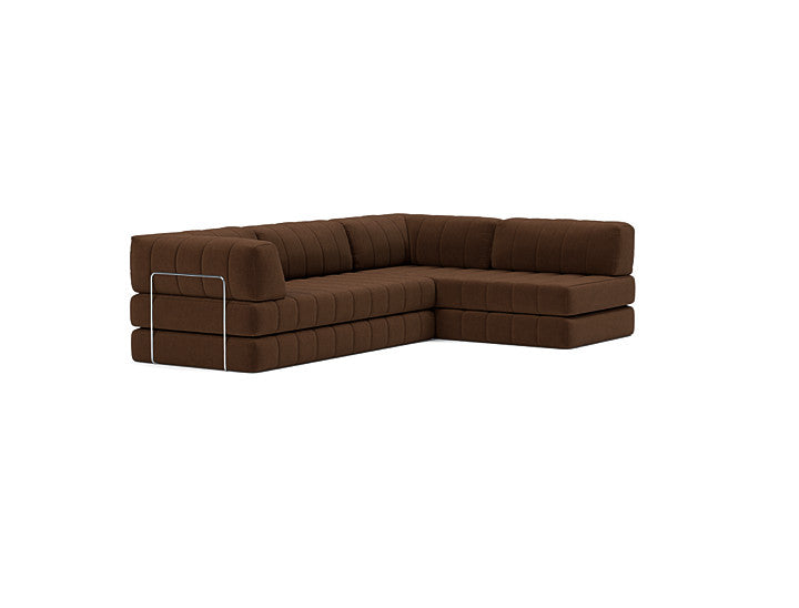 CozyPad Sleeper Sofa L-Shape With Arms
