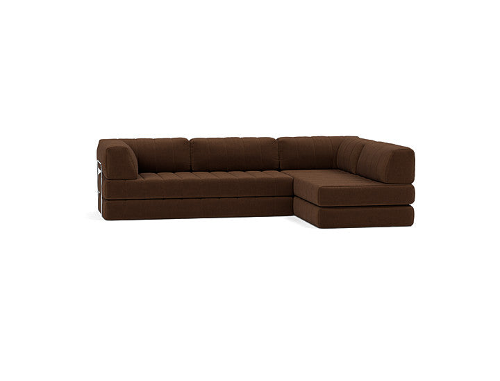 CozyPad Sleeper Sofa L-Shape With Arms