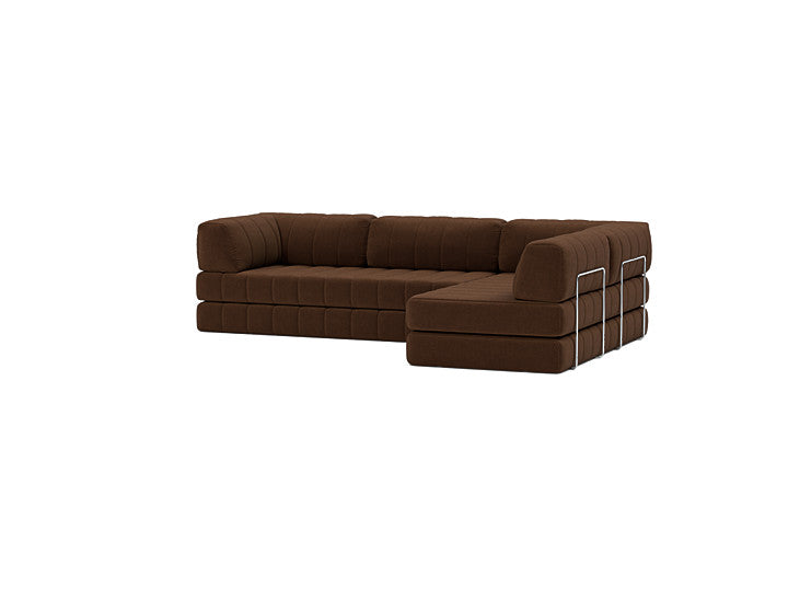 CozyPad Sleeper Sofa L-Shape With Arms