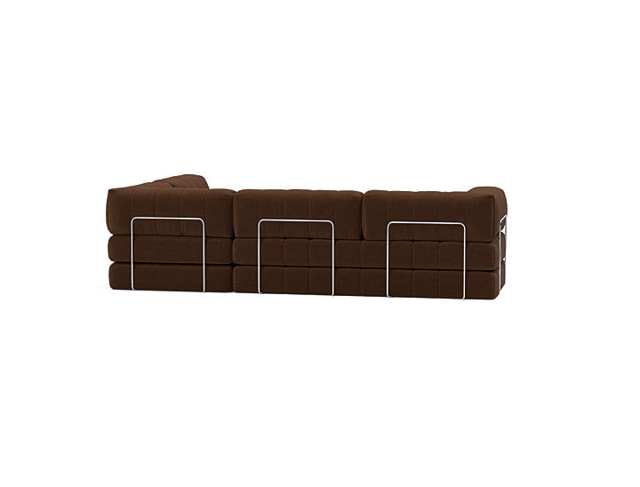 CozyPad Sleeper Sofa L-Shape With Arms