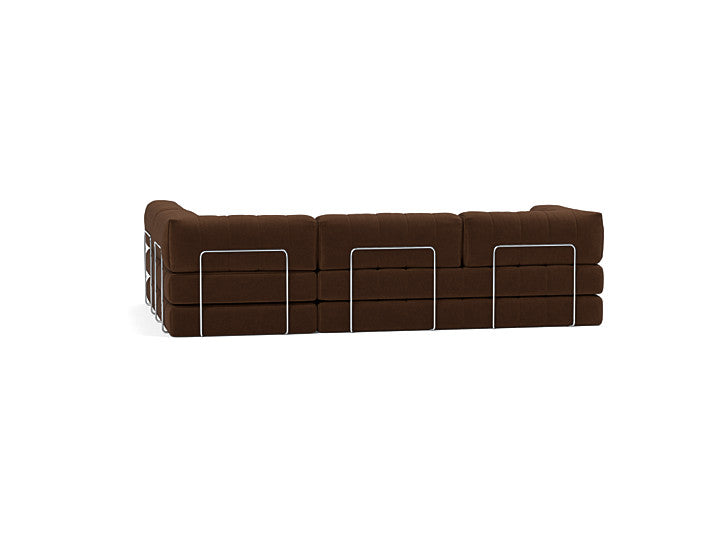 CozyPad Sleeper Sofa L-Shape With Arms