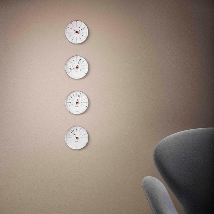 Arne Jacobsen Bankers Thermometer, White, Ø: 4.7"