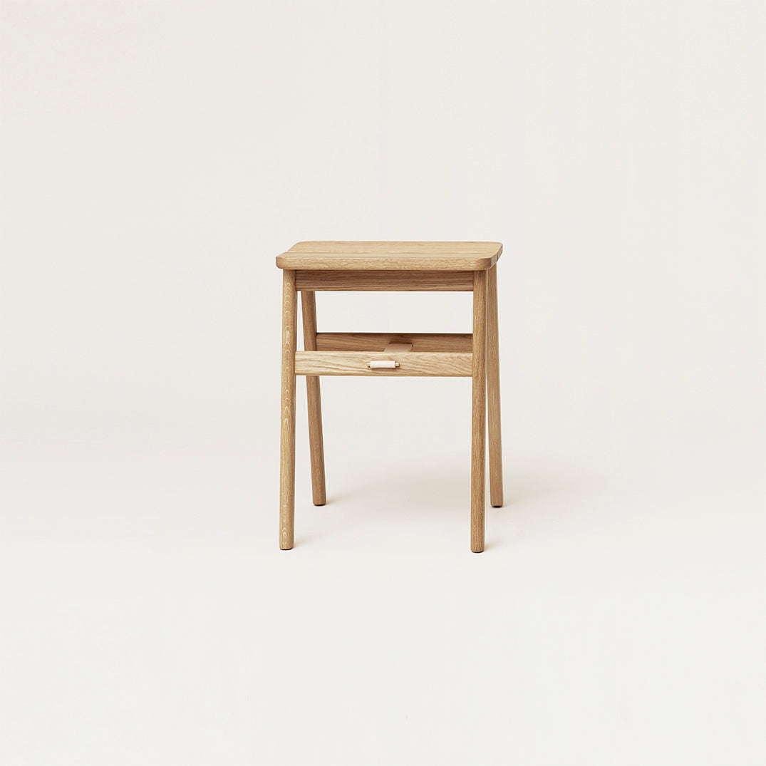 Angle Foldable Stool - White Oak