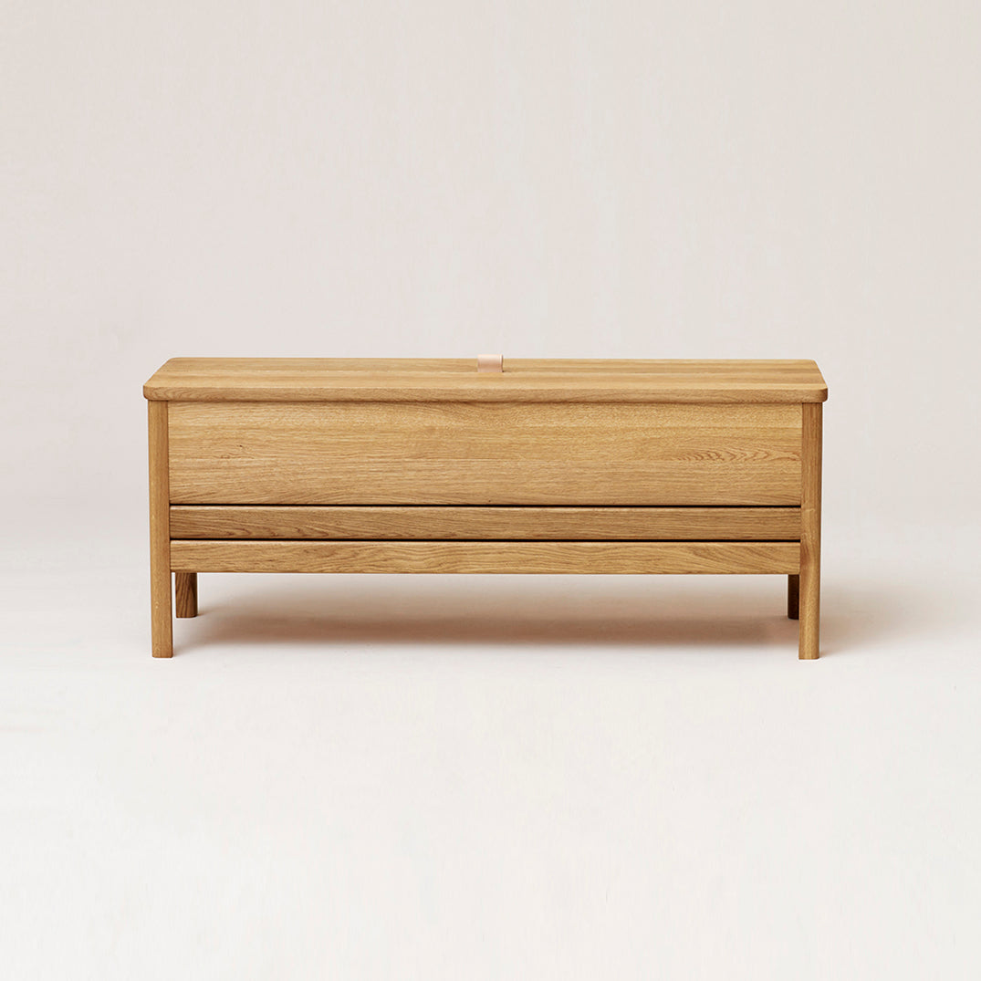 A Line Storage Bench 111 - Oak