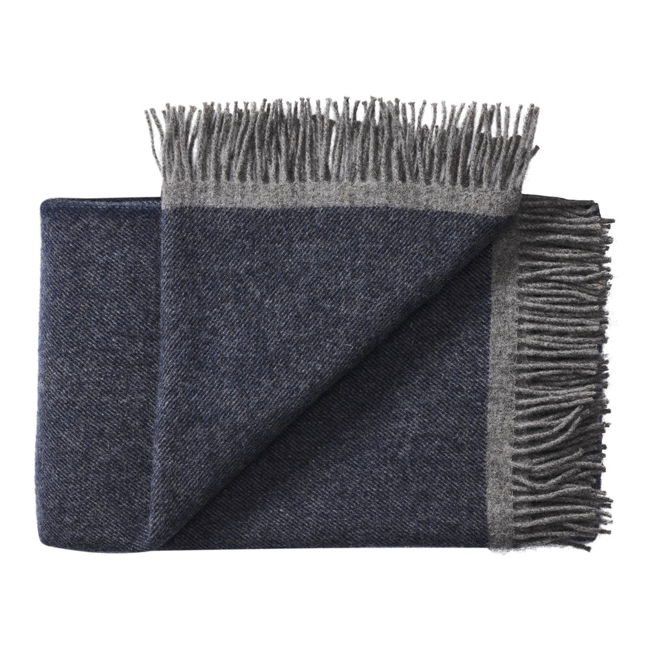 Alrø Throw - Grey Navy