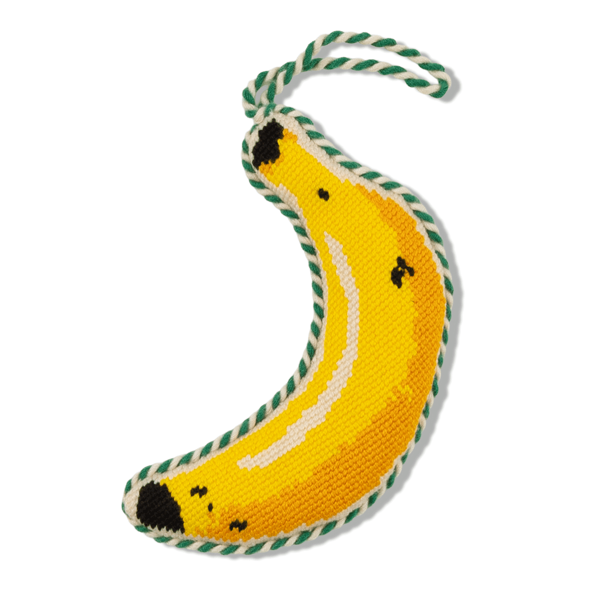 Needlepoint Icon Ornament - Banana