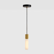 Basalt Single Pendant in Brass