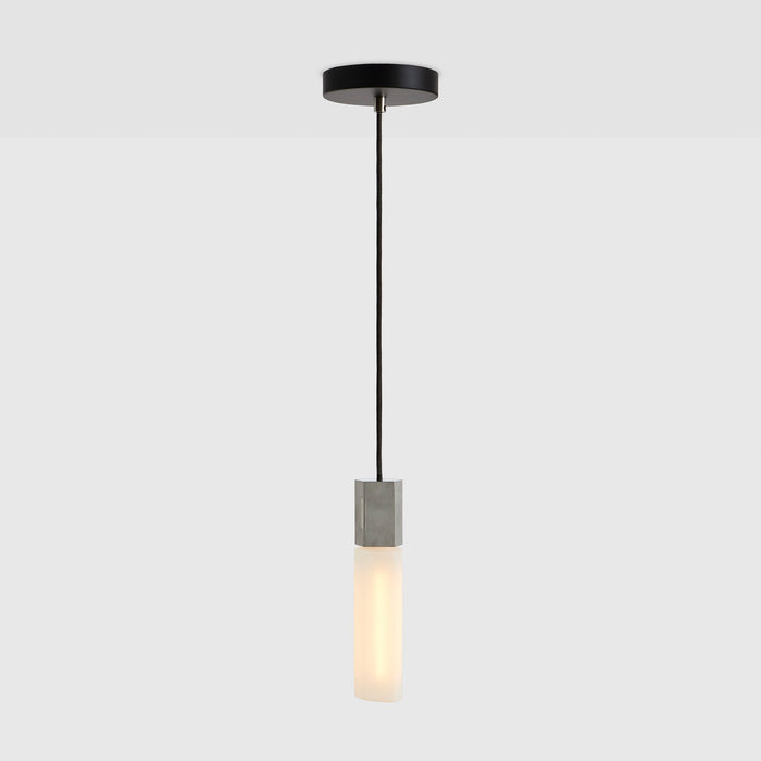 Basalt Single Pendant in Stainless Steel
