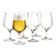 Holmegaard Cabernet Beer Glass, Clear, 21.6 Oz, 6 Pcs.