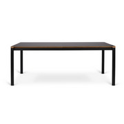 Meet Table - Black Laminate w/Oak Edges