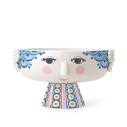 Bjørn Wiinblad Eva Bowl on Stand, Blue, Ø: 9.4"