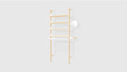 Blonde Uprights White Brackets Blonde Shelves /